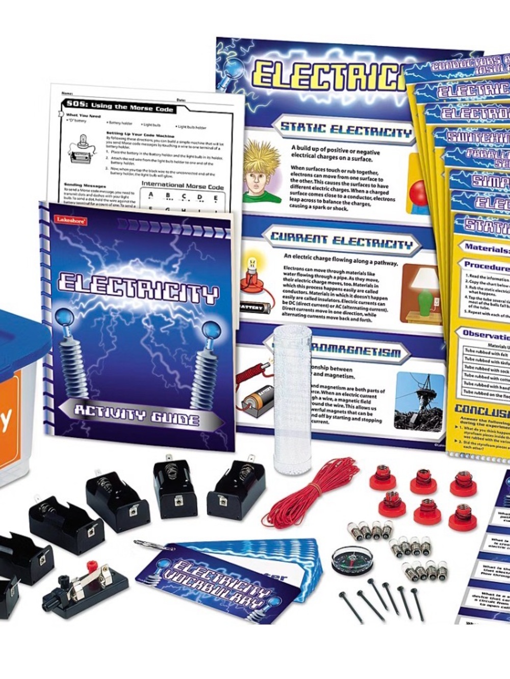 Electricity Activity Kit for Kids - Educational Blue Circuit Set